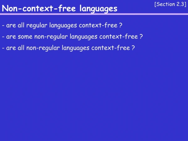Non-context-free languages
