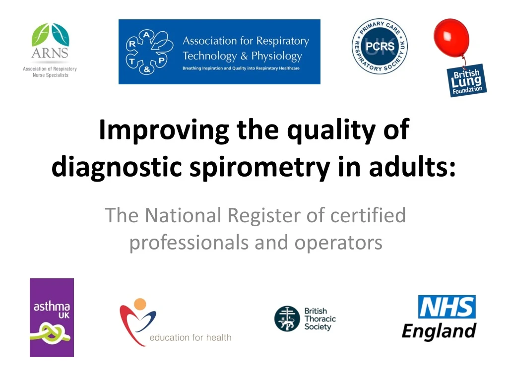 improving the quality of diagnostic spirometry in adults