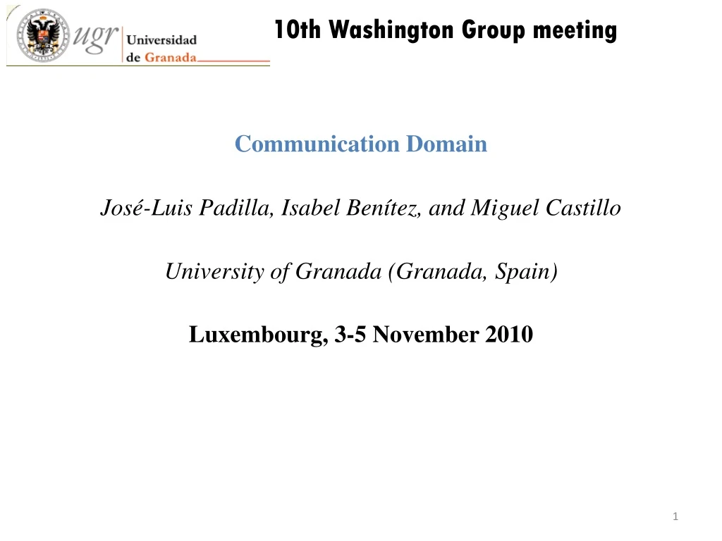 10th washington group meeting