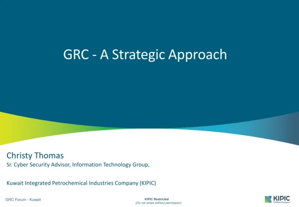 GRC - A Strategic Approach