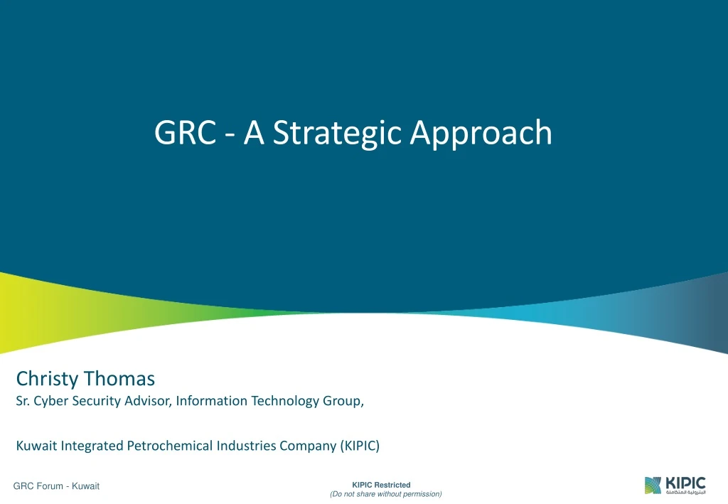 grc a strategic approach