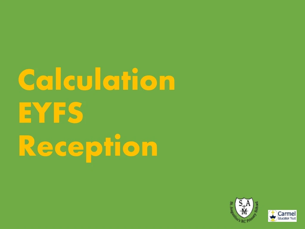 calculation eyfs reception