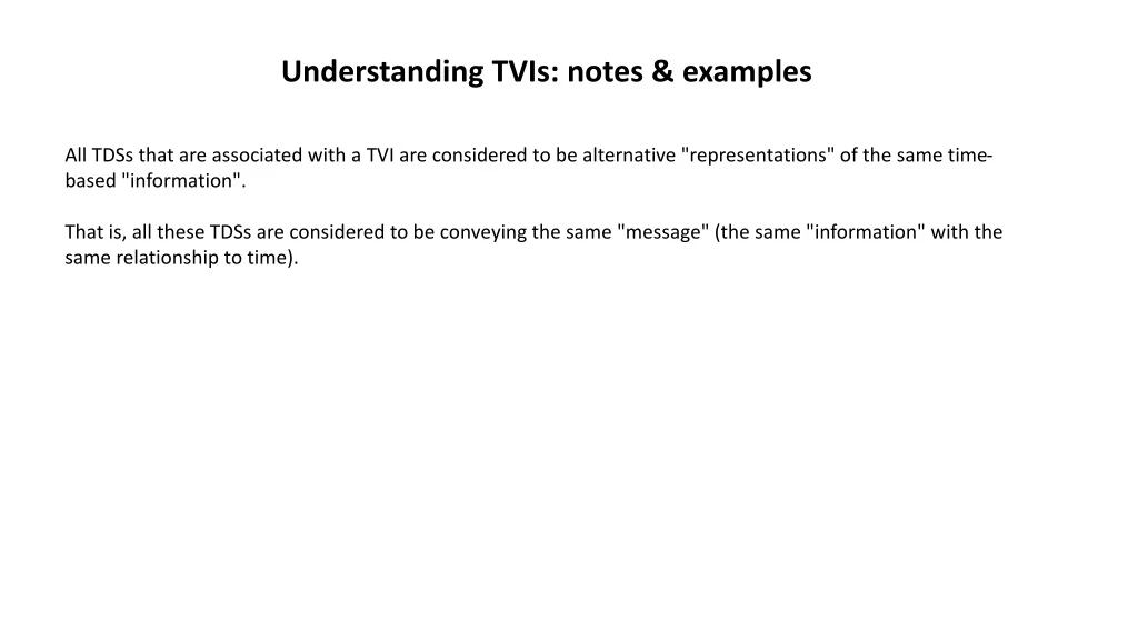 understanding tvis notes examples all tdss that
