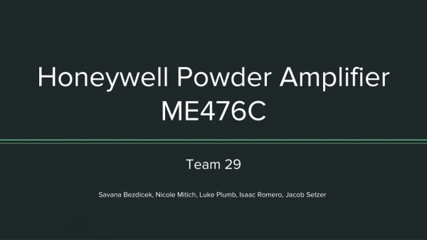Honeywell Powder Amplifier ME476C
