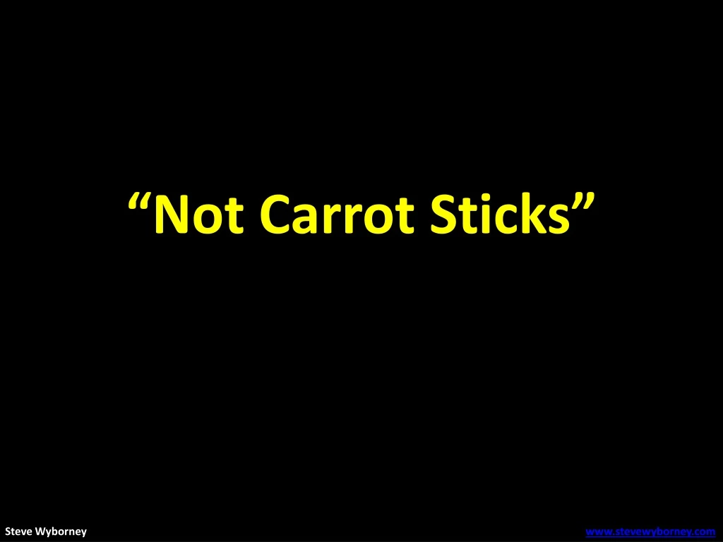 not carrot sticks