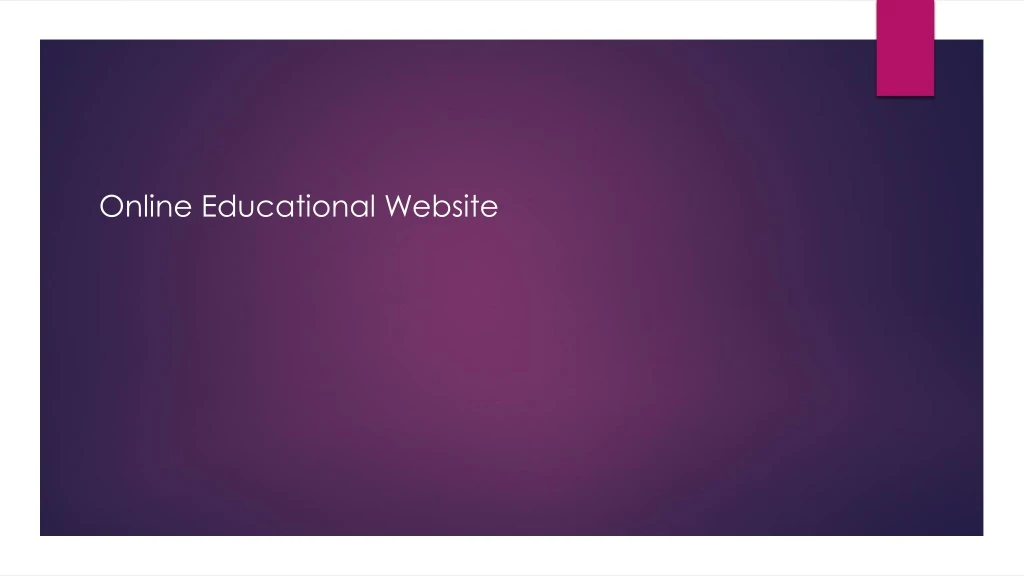 online educational website