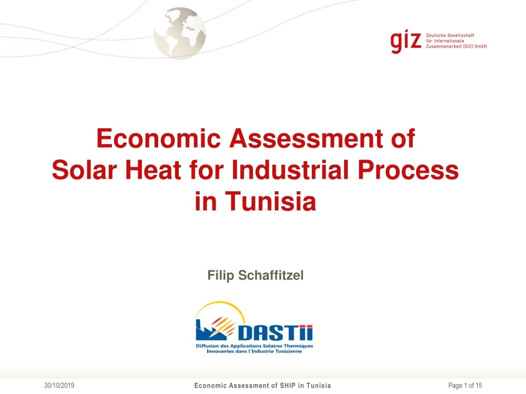 economic assessment of solar heat for industrial