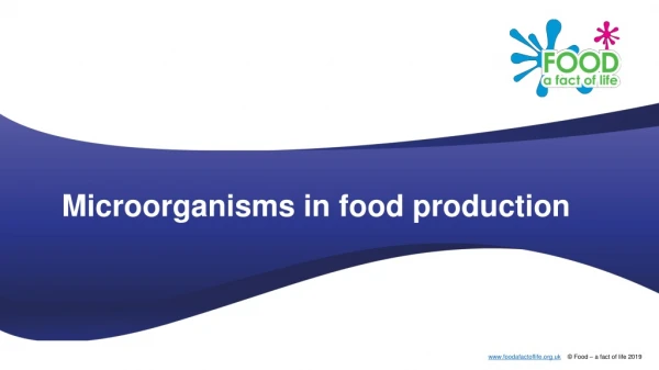 Microorganisms in food production