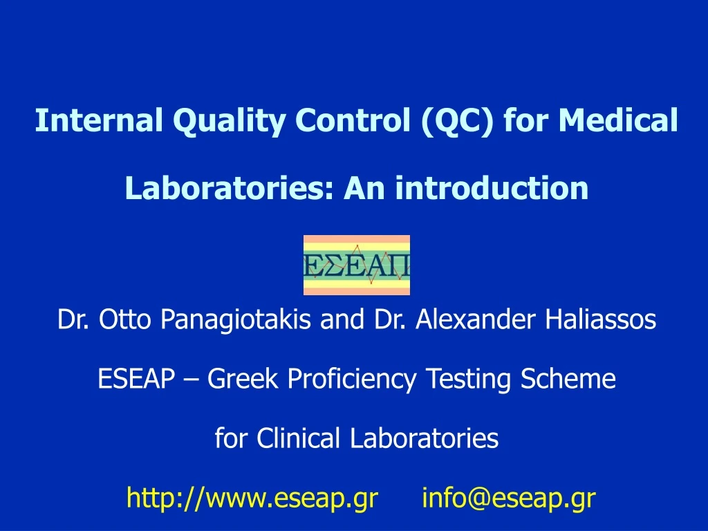 internal quality control qc for medical