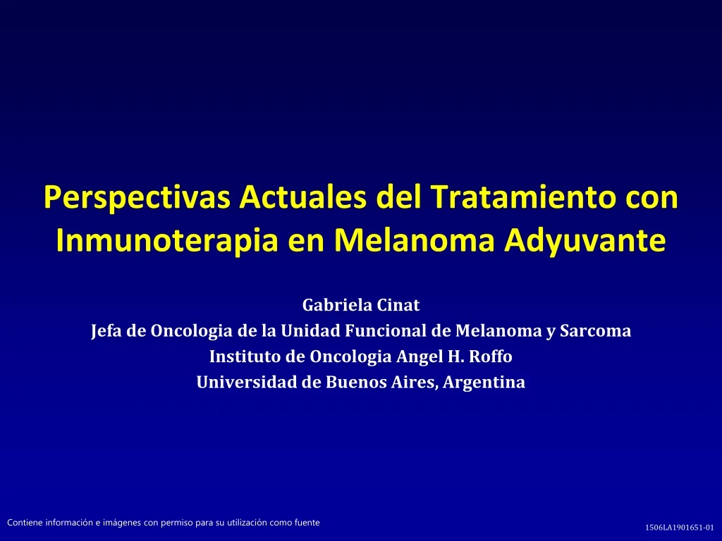 perspectivas a ctuales del tratamiento con inmunoterapia en melanoma adyuvante
