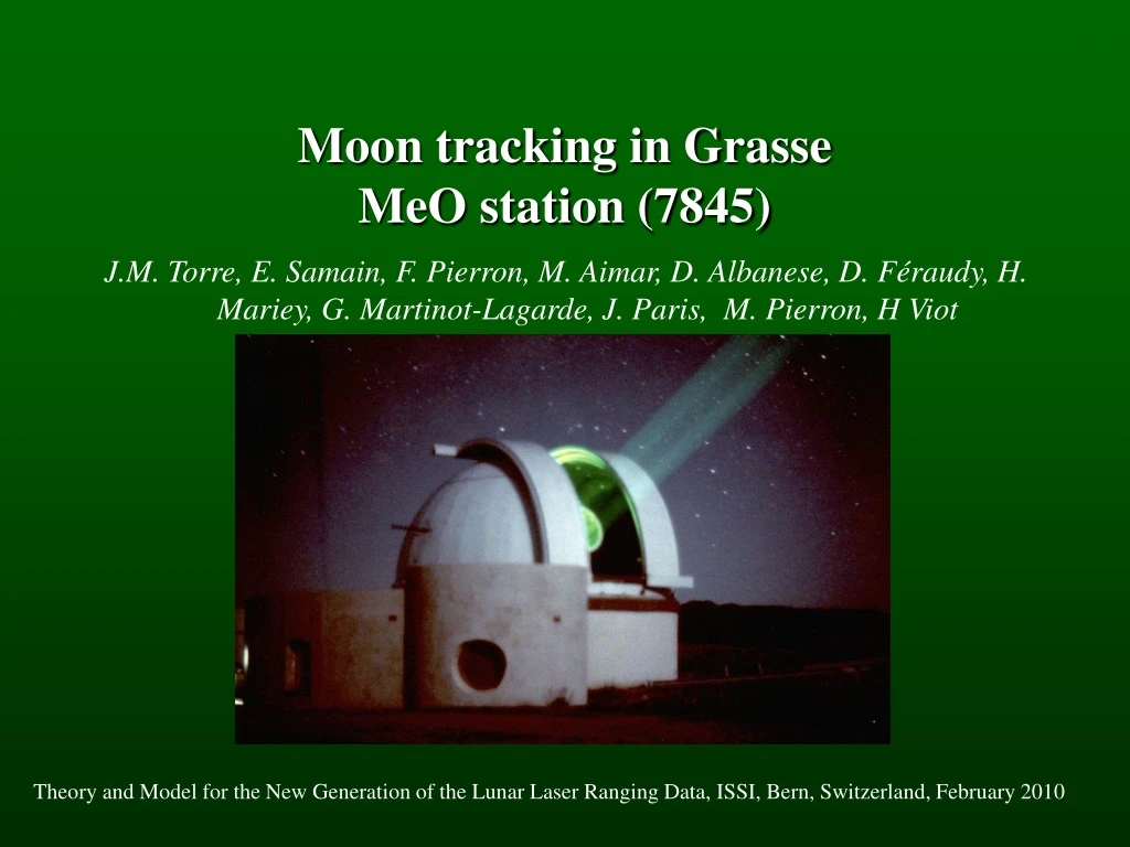 moon tracking in grasse meo station 7845