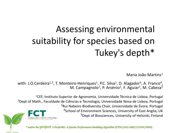 Assessing environmental suitability for species based on Tukey's depth*