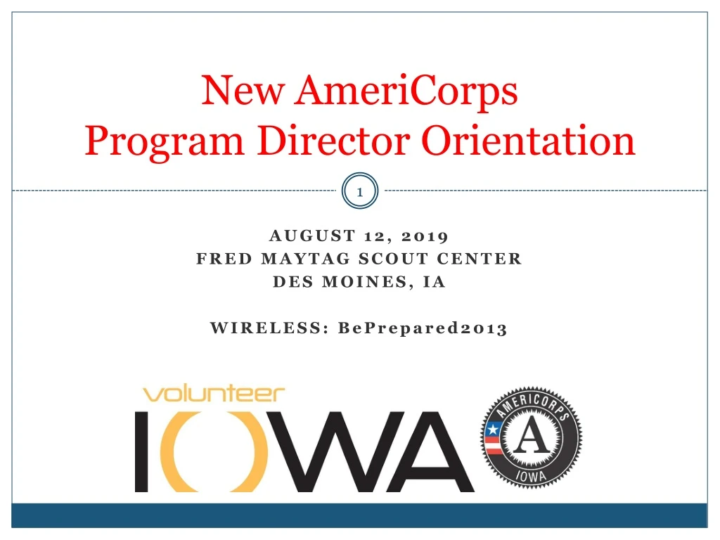 new americorps program director orientation