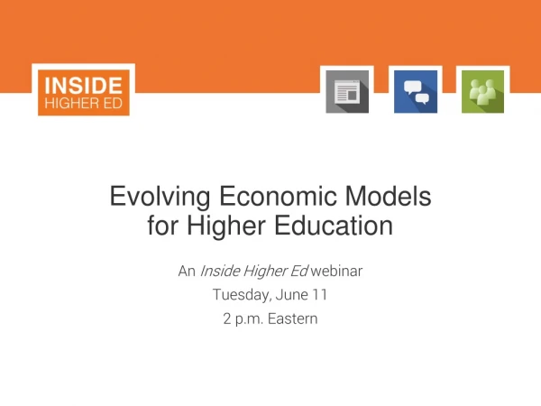 Evolving Economic Models for Higher Education
