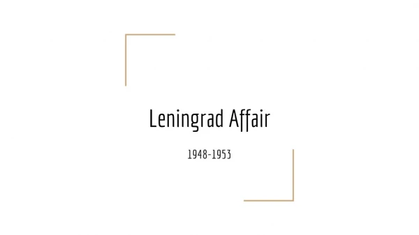 Leningrad Affair
