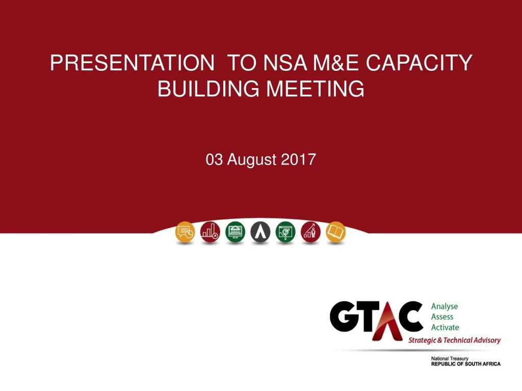 presentation to nsa m e capacity building meeting