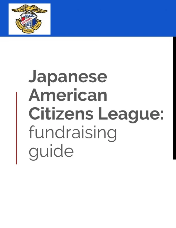Japanese American Citizens League: fundraising guide