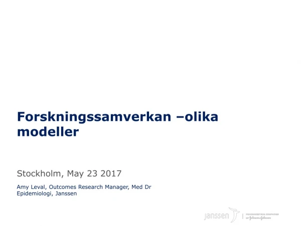 Stockholm, May 23 2017