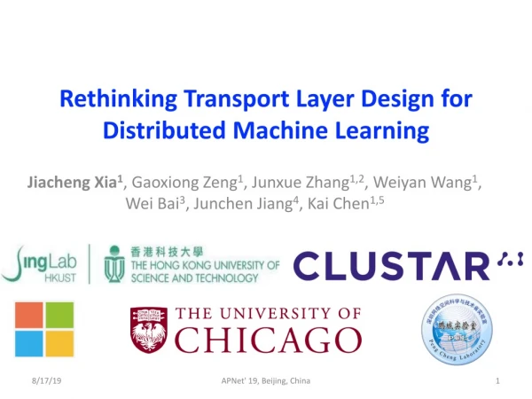 Rethinking Transport Layer Design for Distributed Machine Learning