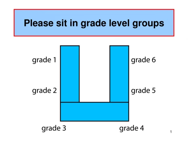Please sit in grade level groups