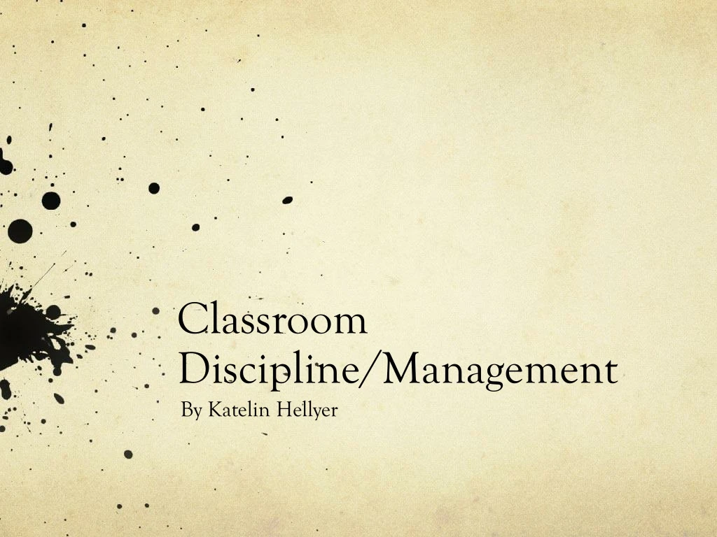 classroom discipline management