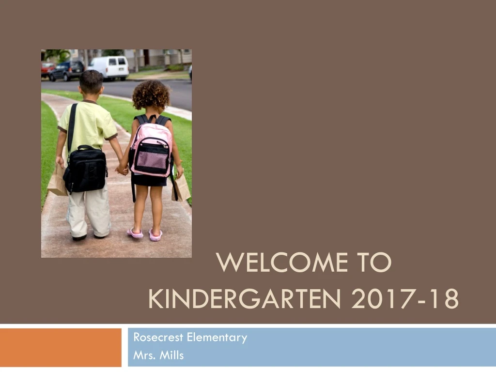 welcome to kindergarten 2017 18