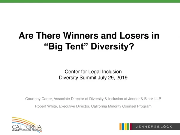 Are There Winners and Losers in “Big Tent” Diversity?