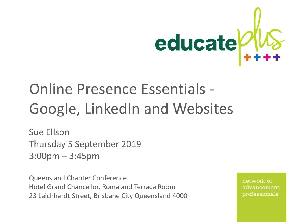 online presence essentials google linkedin