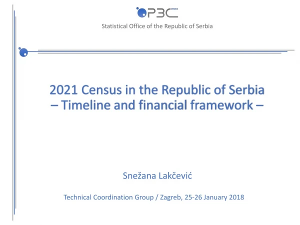 2021 Census in the Republic of Serbia – Timeline and financial framework –