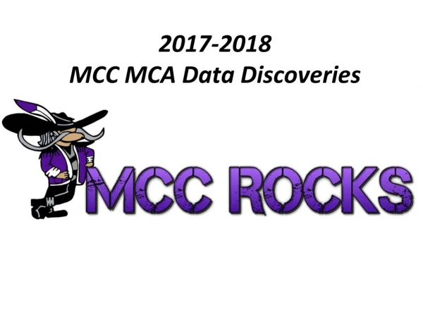 2017-2018 MCC MCA Data Discoveries