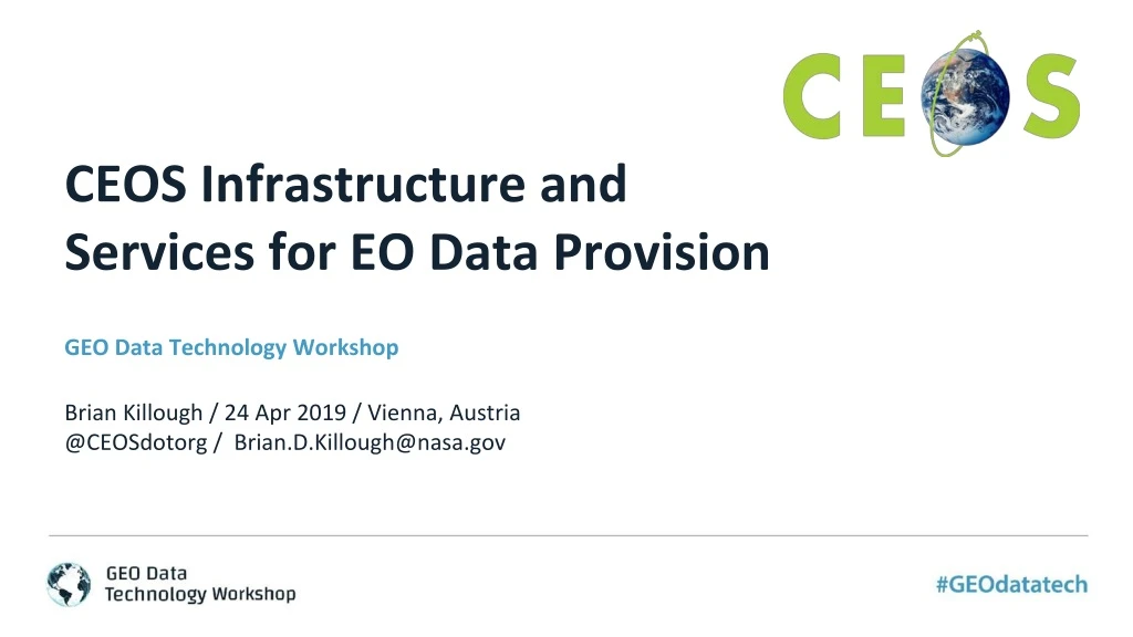 ceos infrastructure and services for eo data