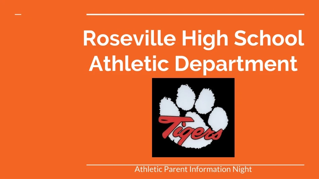 roseville high school athletic department