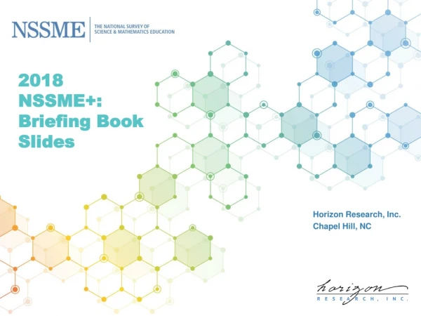 2018 NSSME+: Briefing Book Slides