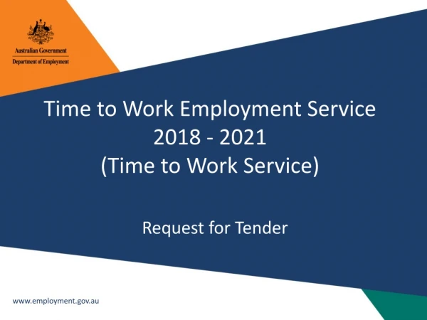 Time to Work Employment Service 2018 - 2021 (Time to Work Service)