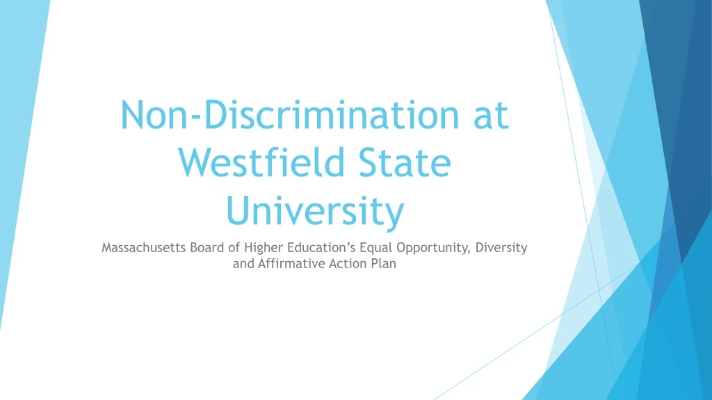 non discrimination at westfield state university