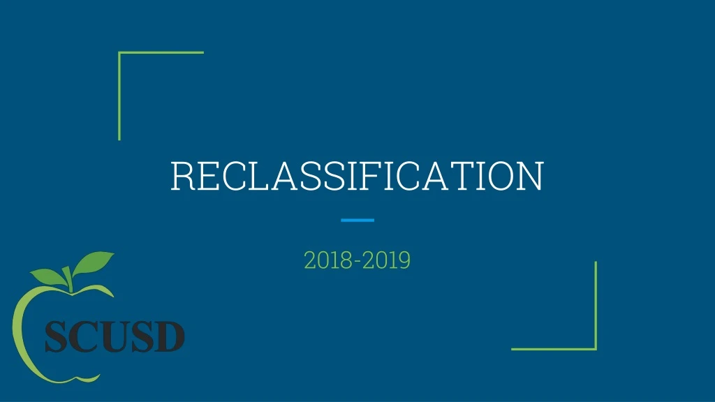 reclassification