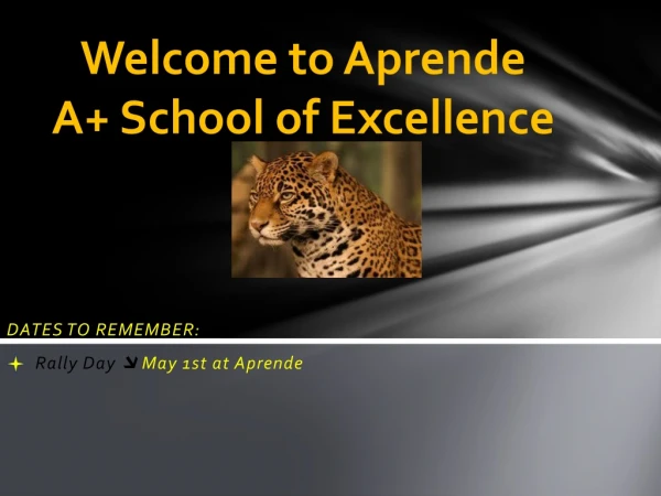 Welcome to Aprende A+ School of Excellence