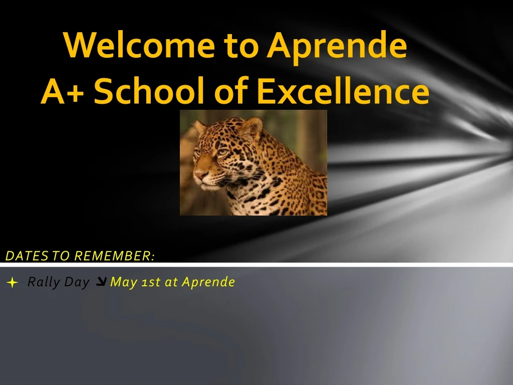 welcome to aprende a school of excellence