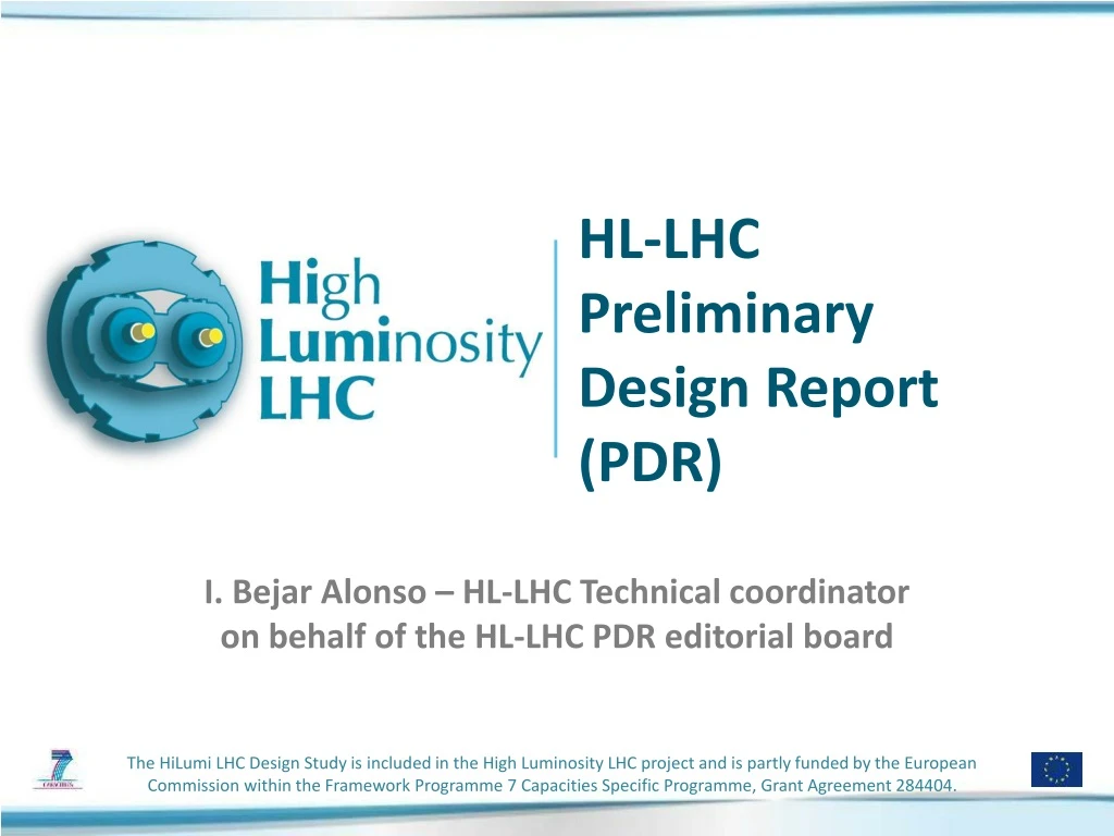 hl lhc preliminary design report pdr