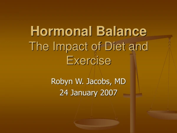 Hormonal Balance The Impact of Diet and Exercise