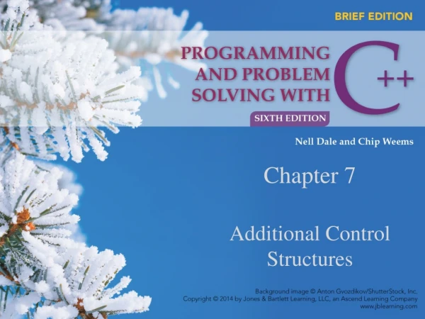 Chapter 7 Additional Control Structures