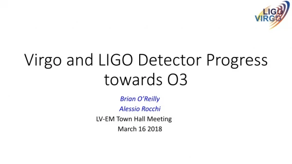 Virgo and LIGO Detector Progress towards O3