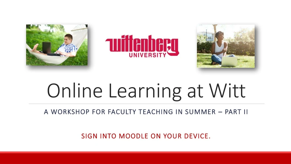 online learning at witt