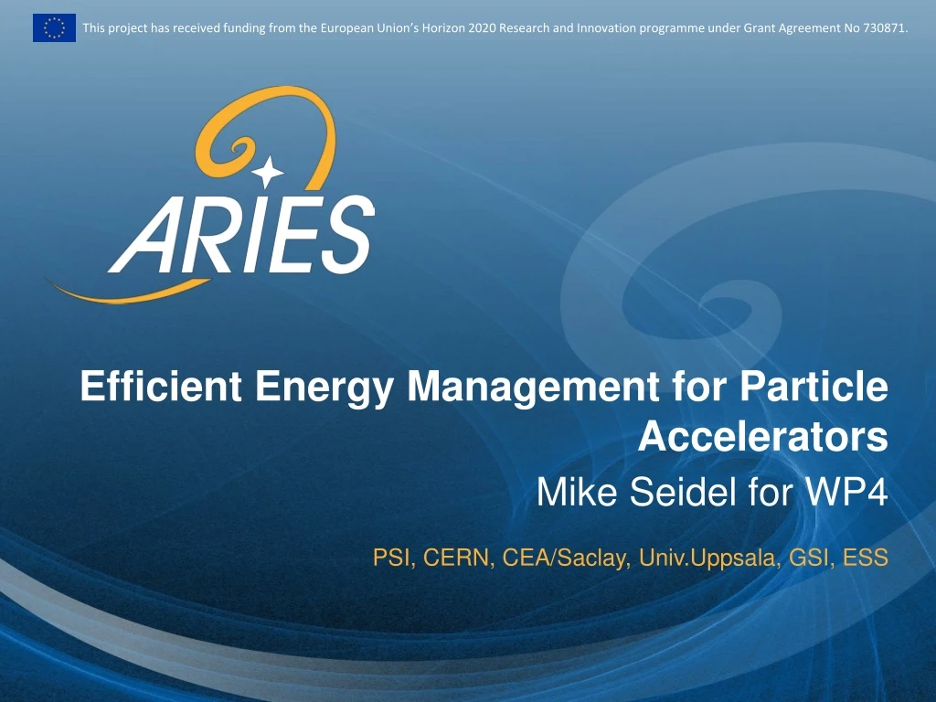 efficient energy management for particle
