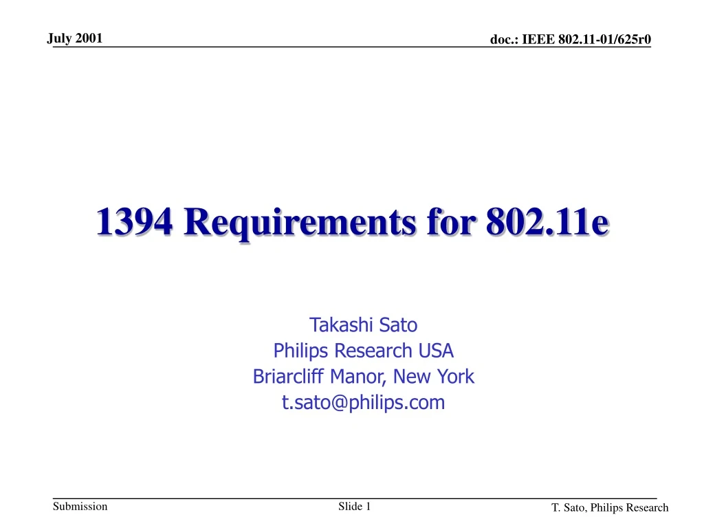 1394 requirements for 802 11e