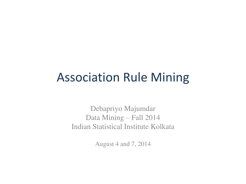 association rule mining