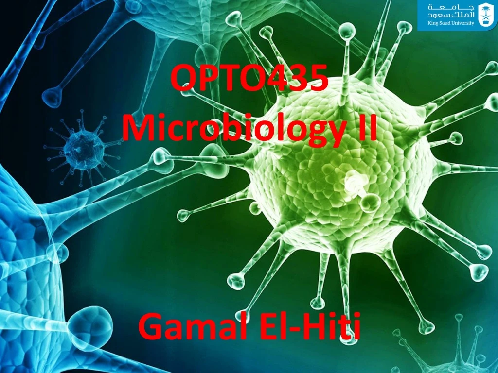 opto435 microbiology ii gamal el hiti