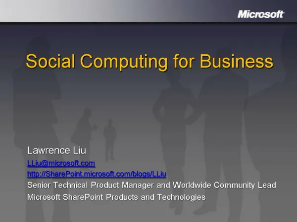 Social Computing for Business