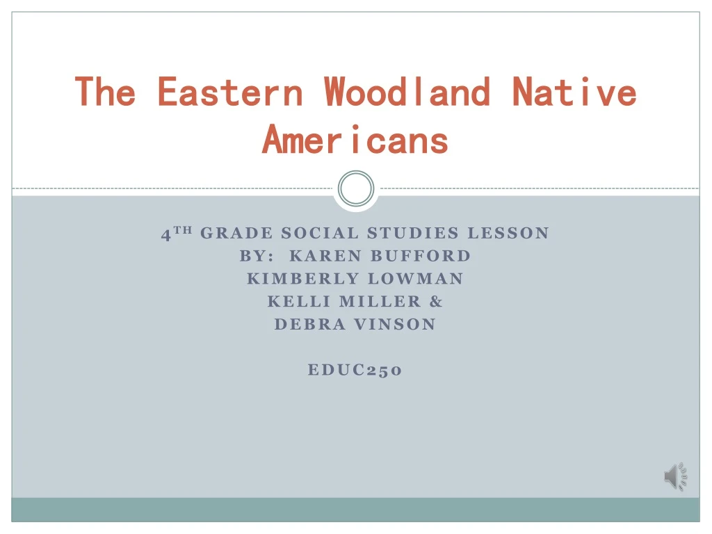 the eastern woodland native americans