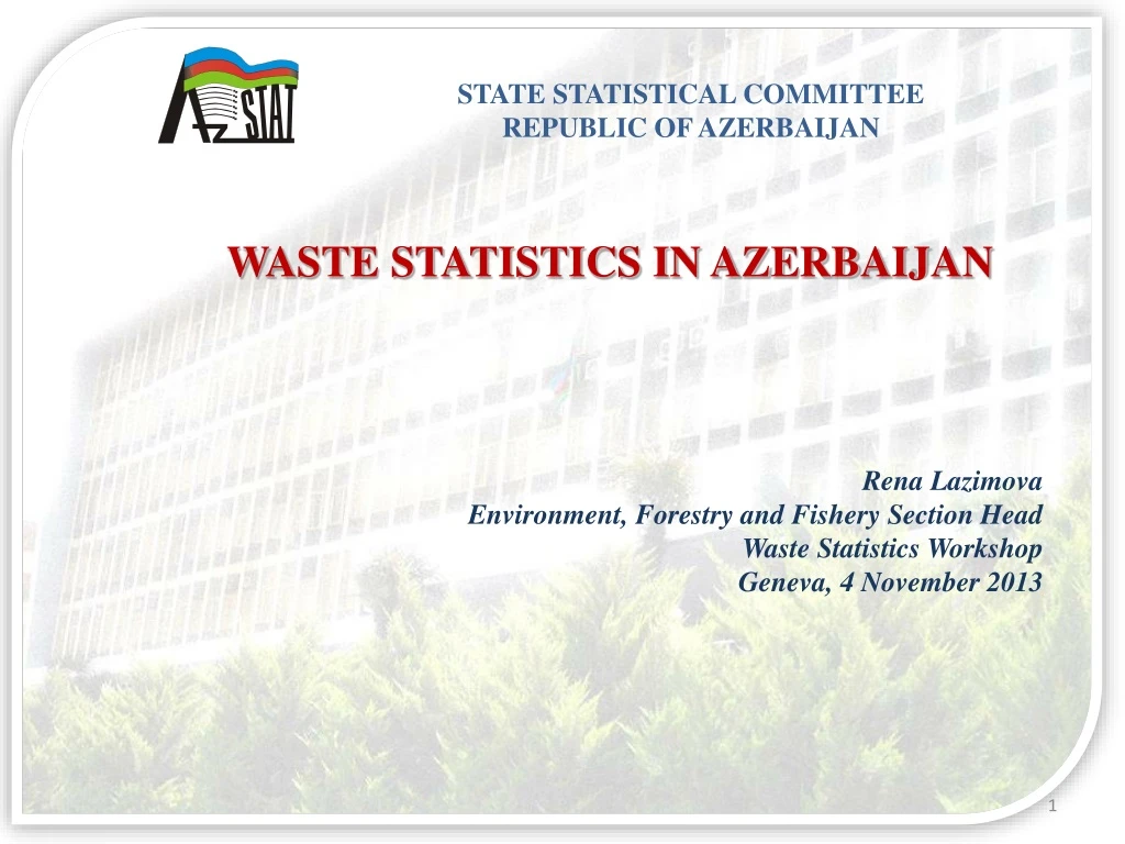 state statistical committee republic of azerbaijan